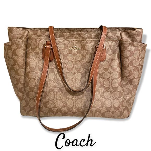 Coach Handbags - Coach Authentic Signature Coated Diaper Bag